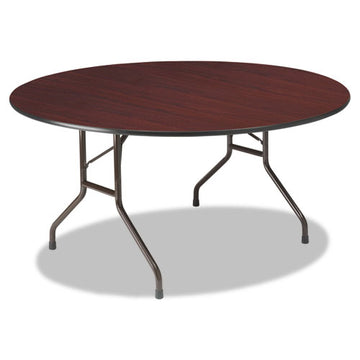 Iceberg Officeworks Wood Folding Table, 60" Dia X 29"h, Gray Top, Charcoal Base freeshipping - TVN Wholesale